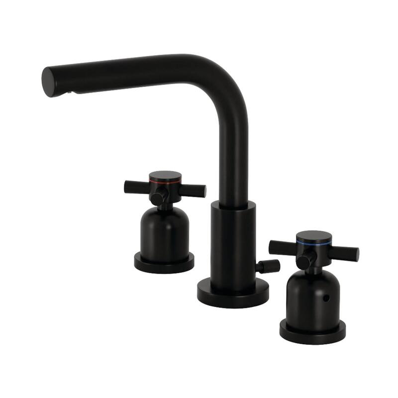 Kingston Brass Concord 1.2 GPM Widespread Bathroom Faucet with Pop-Up - Matte Black