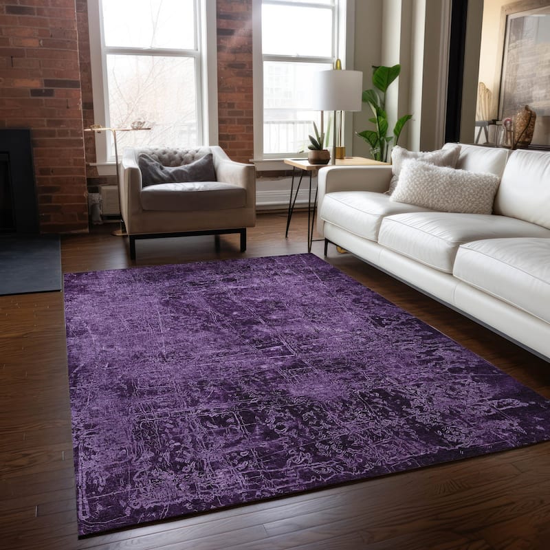 Almisi Artistic Abstract Weather Resistant Blended Style Outdoor Rug