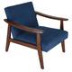 Zenvida Mid Century Modern Accent Armchair Solid Hardwood Upholstered
