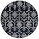 preview thumbnail 64 of 83, SAFAVIEH Handmade Metro Mizka French Country Wool Rug 6' Round - Black/Ivory - Round