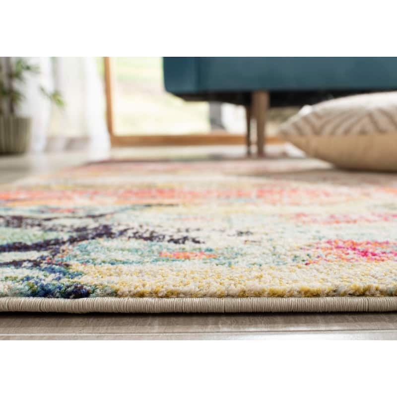 SAFAVIEH Monaco Lumturije Distressed Boho Rug