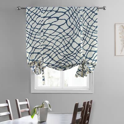 Exclusive Fabrics Ellis Printed Cotton Tie-Up Window Shade - 46 X 63
