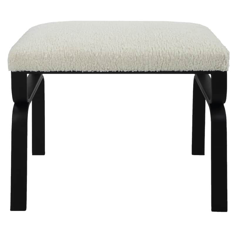 Uttermost 23749 Diverge 23" Wide Bench - Black / White