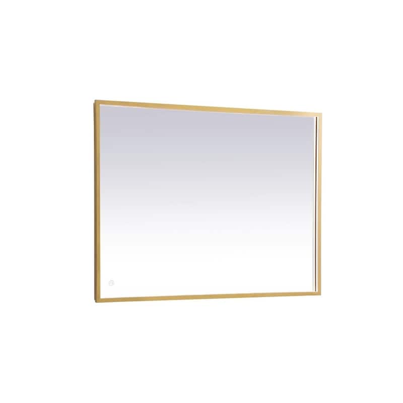 Elegant Lighting MRE63040 Pier 40" W x 30" H Modern Rectangular - Brass