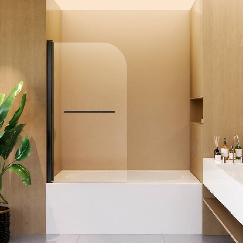 31"W x 55"H Frameless Folding Pivot Tub Door