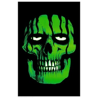 Green Zombie - Non Flock Blacklight Unframed Art Poster - Paper Print
