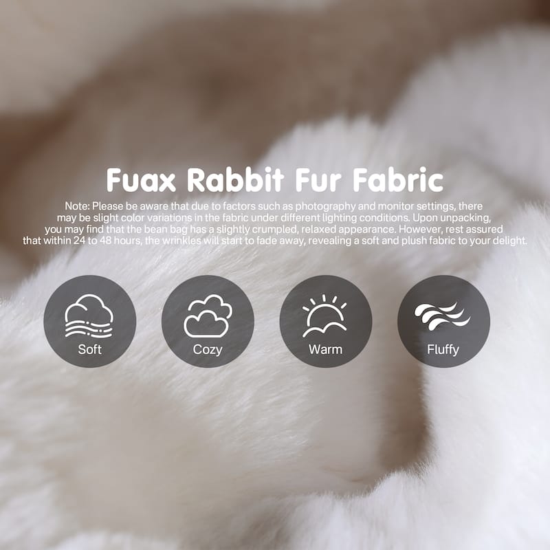 OVIOS Luxury Plush Bean Bag Ultra-Soft Chair