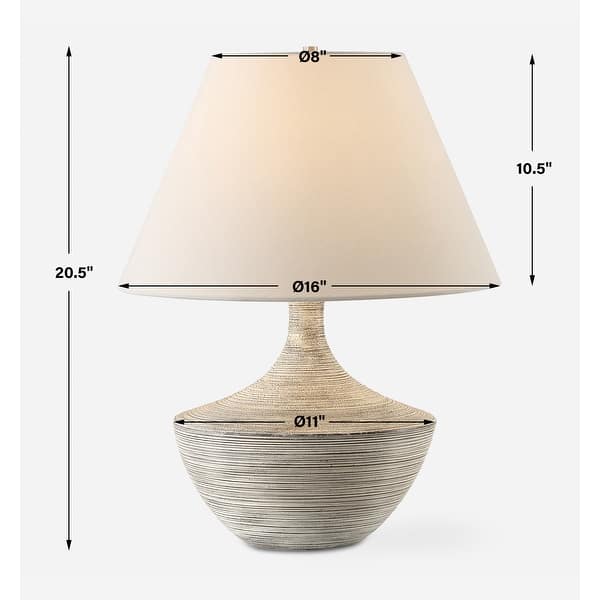 Uttermost Carafe Ceramic Table Lamp - 20.5" H X 16" W X 16" D