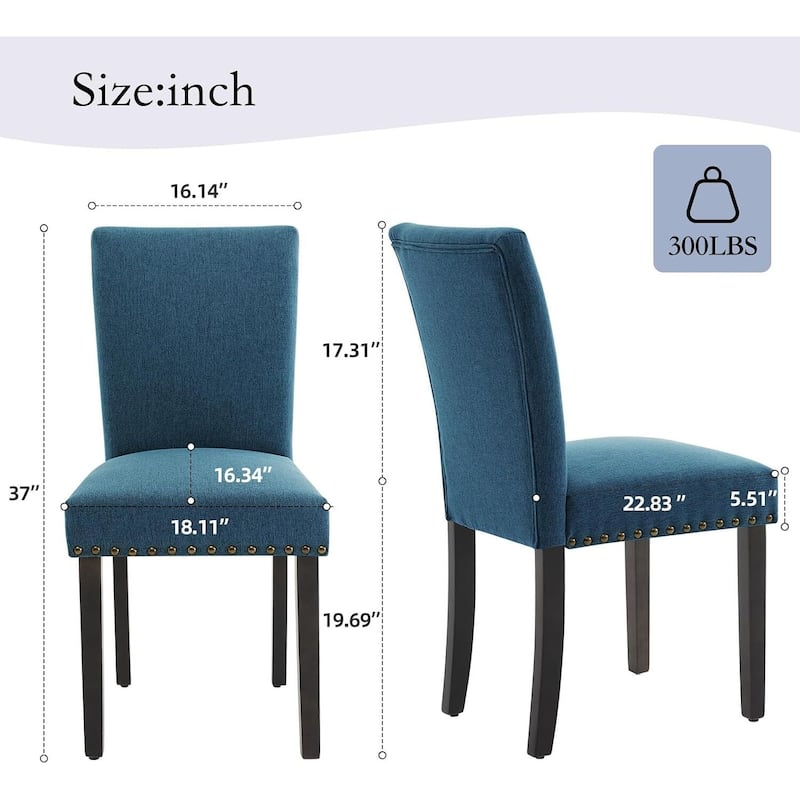 Set of 2 Upholstered Parsons Diner Room Chair for Living Room, Dining Room