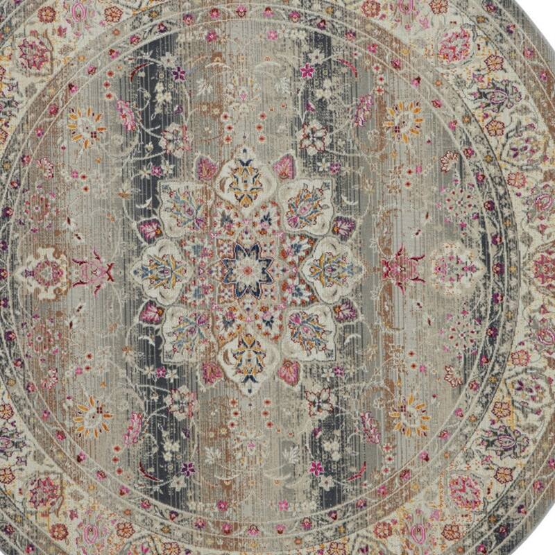 HomeRoots Floral Transitional Rectangle Area Rug