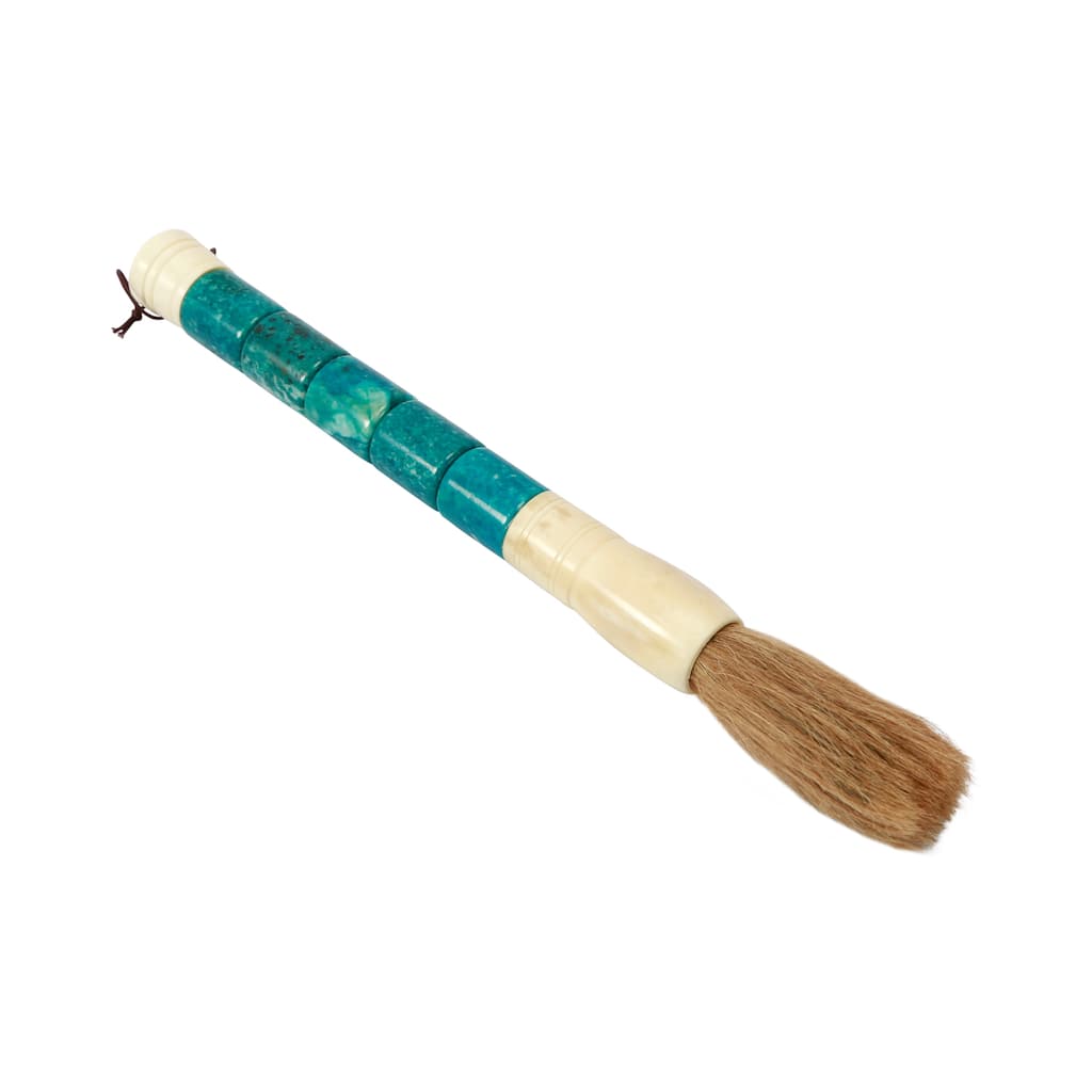 Artissance 12.6" Aqua Blue Cylindrical Jade Calligraphy Brush