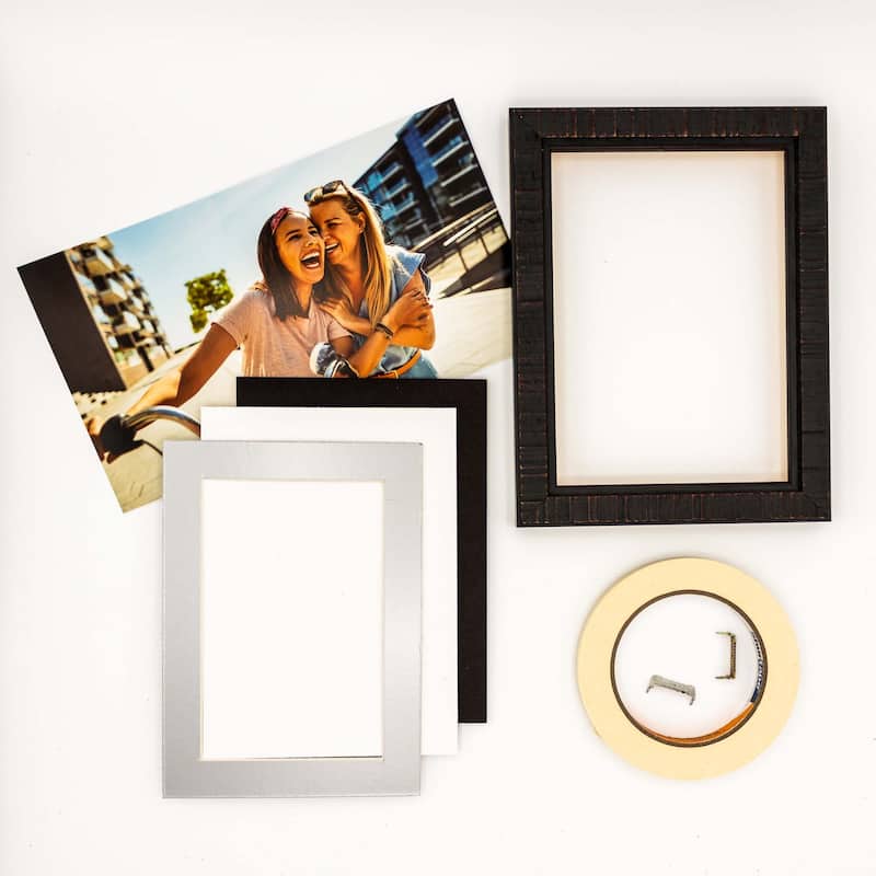 8x10 Mat for 6x8 Photo Metallic Silver Matboard for Frames Measuring