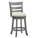 preview thumbnail 23 of 42, Verona Ladder Back Swivel Counter Height Stool by iNSPIRE Q Classic Antique Grey-Beige Linen
