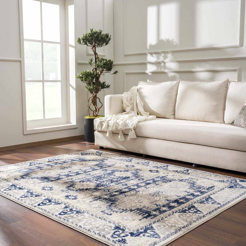 Brend Traditional Oriental Medallion Area Rug