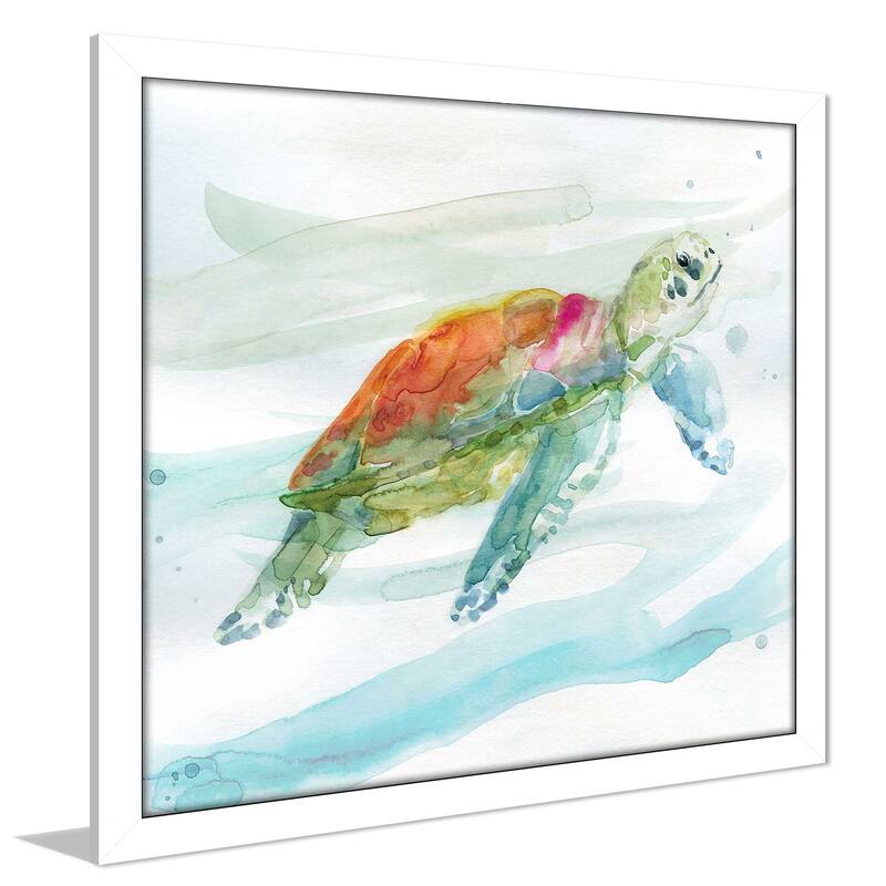 "Turtle Tropics I" by Carol Robinson Print on Acrylic.