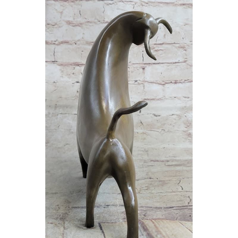 Abstract Bull Limited Edition Signed Original Williams Bronze Sculpture Figurine