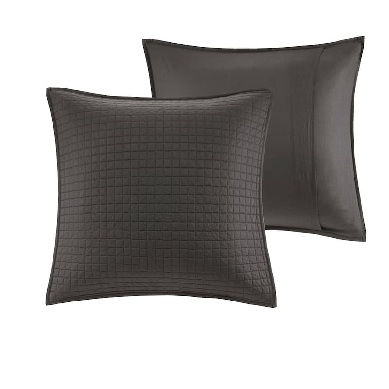 Intelligent Design Maize Cotton Jacquard Comforter Set with Euro Shams and Throw Pillows