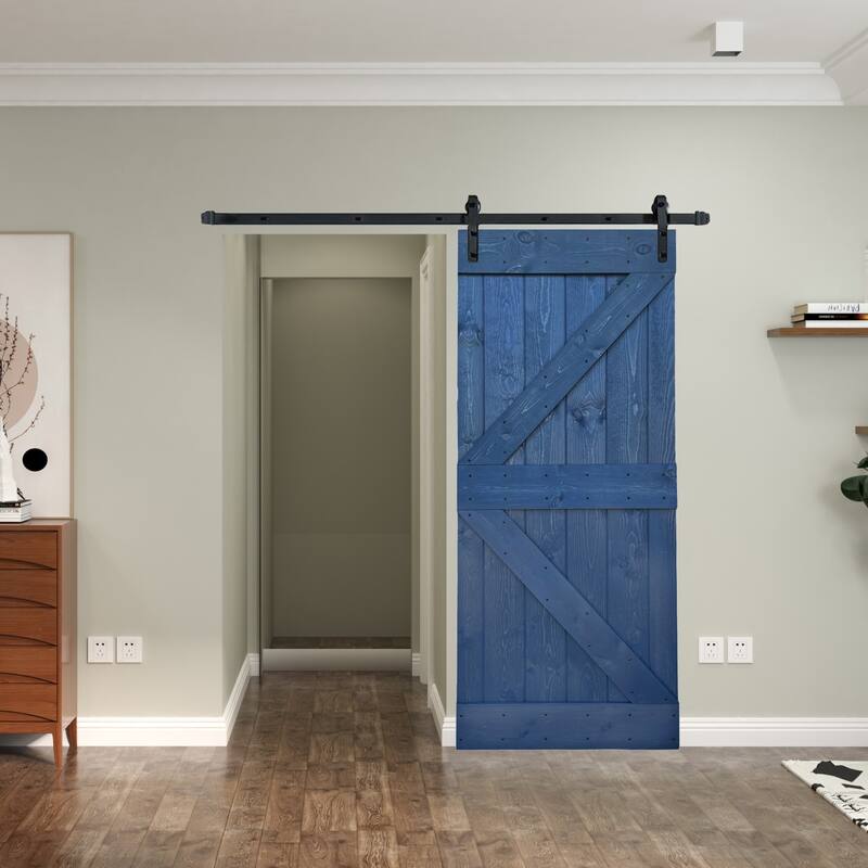 Coast Sequoia 36in x 84in K Series Pine Wood Sliding Barn Door With Hardware Kit