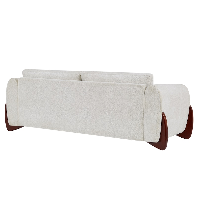 Christopher Knight Home - Hartly Modern Chenille Upholstered 3-Seater Sofa with Solid Wood Legs