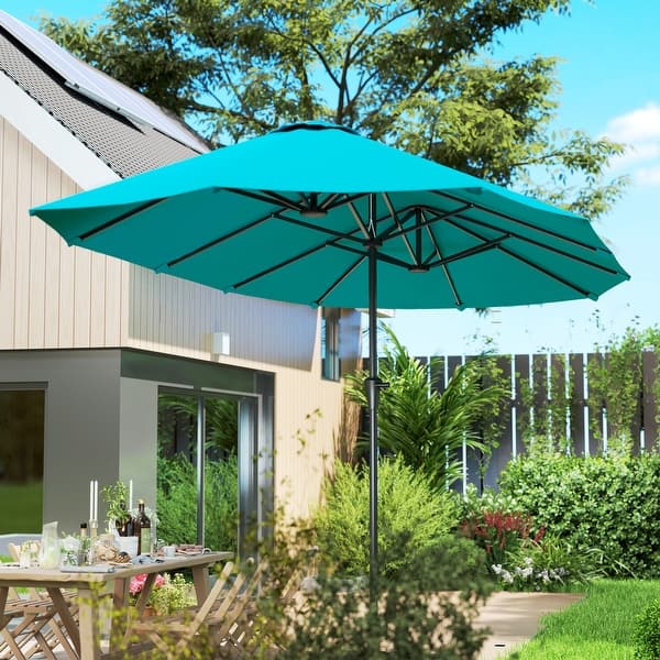 essential garden patio umbrella Beat the heat with our patio umbrellas!  With a range of sizes and tilt  functions, you can choose the best shade solution for your outdoor needs. # umbrella #cantileverumbrella #patioumbrella #patiofurniture #patio #