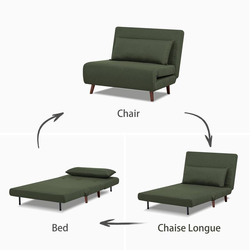 Artdeco Home - Tustin Upholstered Convertible Lounge/ Sleeper Chair