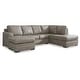 preview thumbnail 2 of 16, Signature Design by Ashley Amuleto Brown 2-Piece Sectional with Chaise - 124"W x 86"D x 40"H