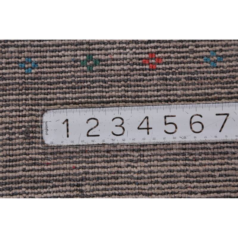 Hand Knotted Oriental 100% Wool Carpet Tribal Tribal Beige & Ivories Gabbeh Area Rug - 12' 4'' X 9' 0''