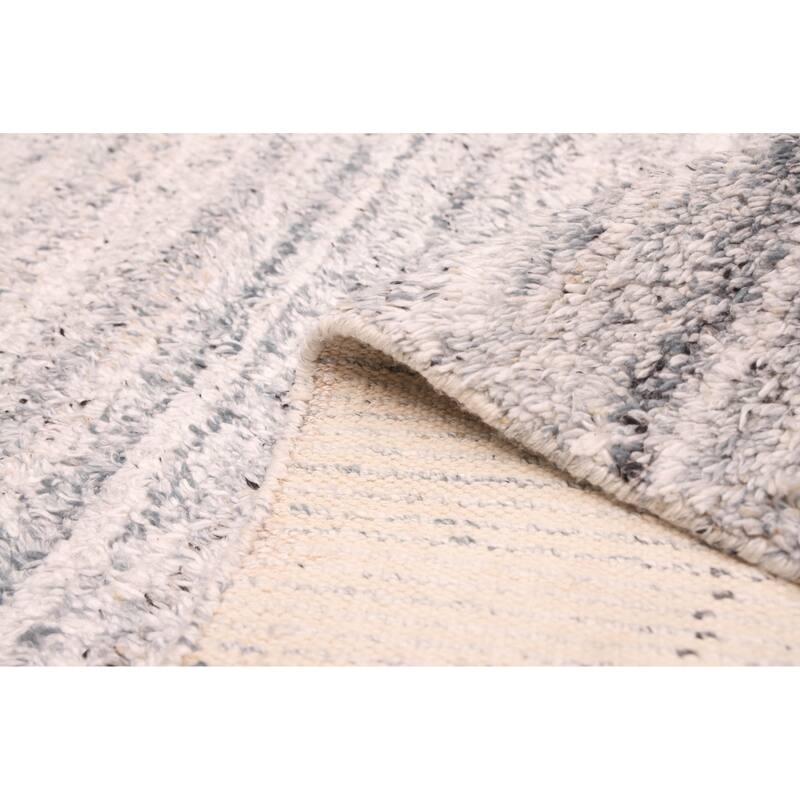 ECARPETGALLERY Hand-knotted Tangier Grey Wool Rug - 4'11 x 8'3