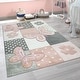 preview thumbnail 1 of 7, Kids Room Rug with Butterflies and pink Flowers in Pastel Colors 2'8" x 4'11"