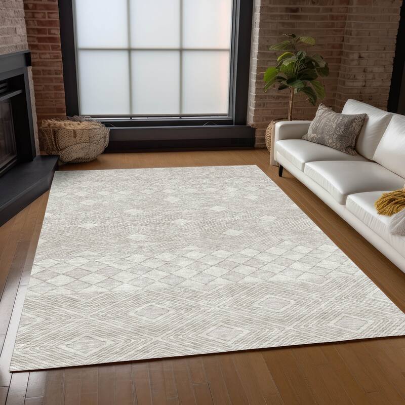 Machine Washable Indoor/ Outdoor Chantille Moroccan Boho Rug