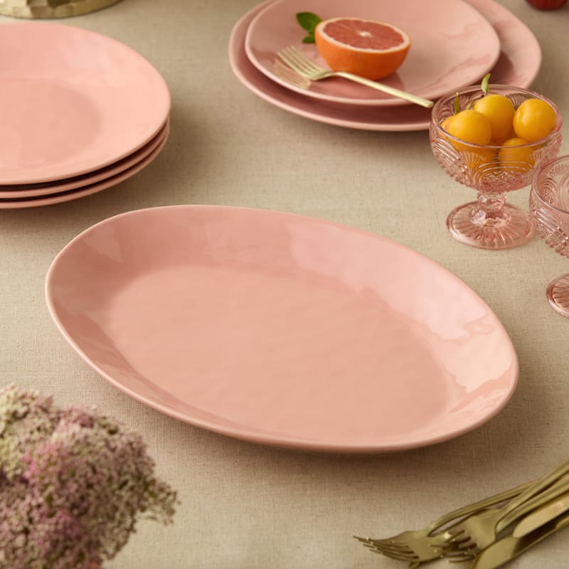 Certified International Desert Rose Oval Platter 16in x 12in - 16"W x 12"D x 1.5"H