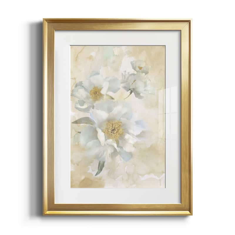 Soft Peonies I Premium Framed Print - Ready to Hang - Gold - 26x36