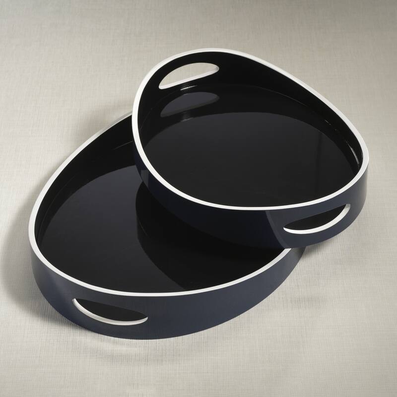 Noir Marine Lacquered Serving Tray