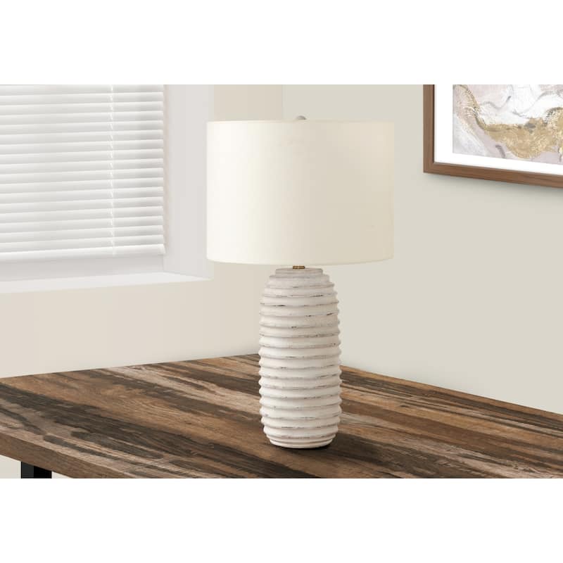 Lighting, 28"h, Table Lamp, Cream Resin, Ivory / Cream Shade