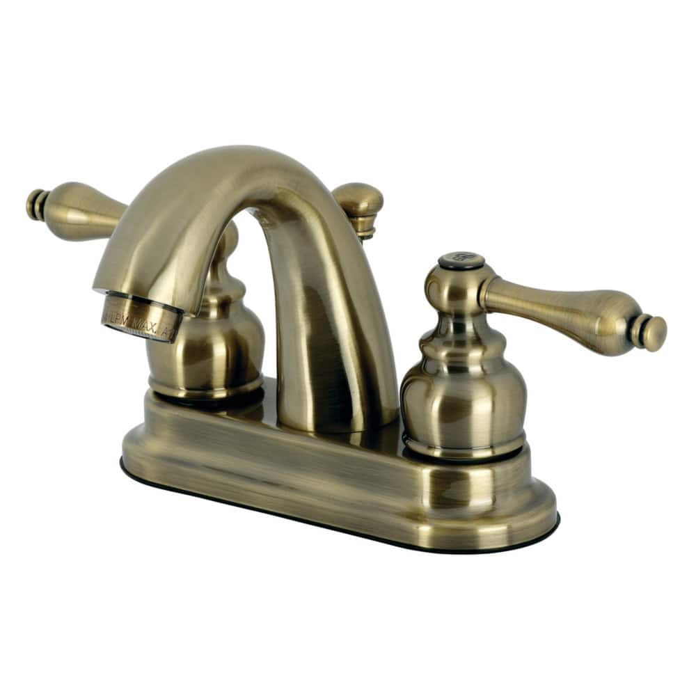 Restoration Two-Handle 3-Hole Deck Mount 4 in. Centerset Bathroom Faucet