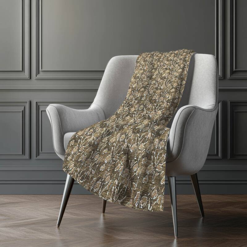 Premium Machine Washable Modern Floral Sherpa Throw Blanket