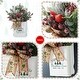 preview thumbnail 8 of 9, Glitzhome 21"H Christmas Pine Needle & Berry Ribbon Centerpiece Table Tree Decor