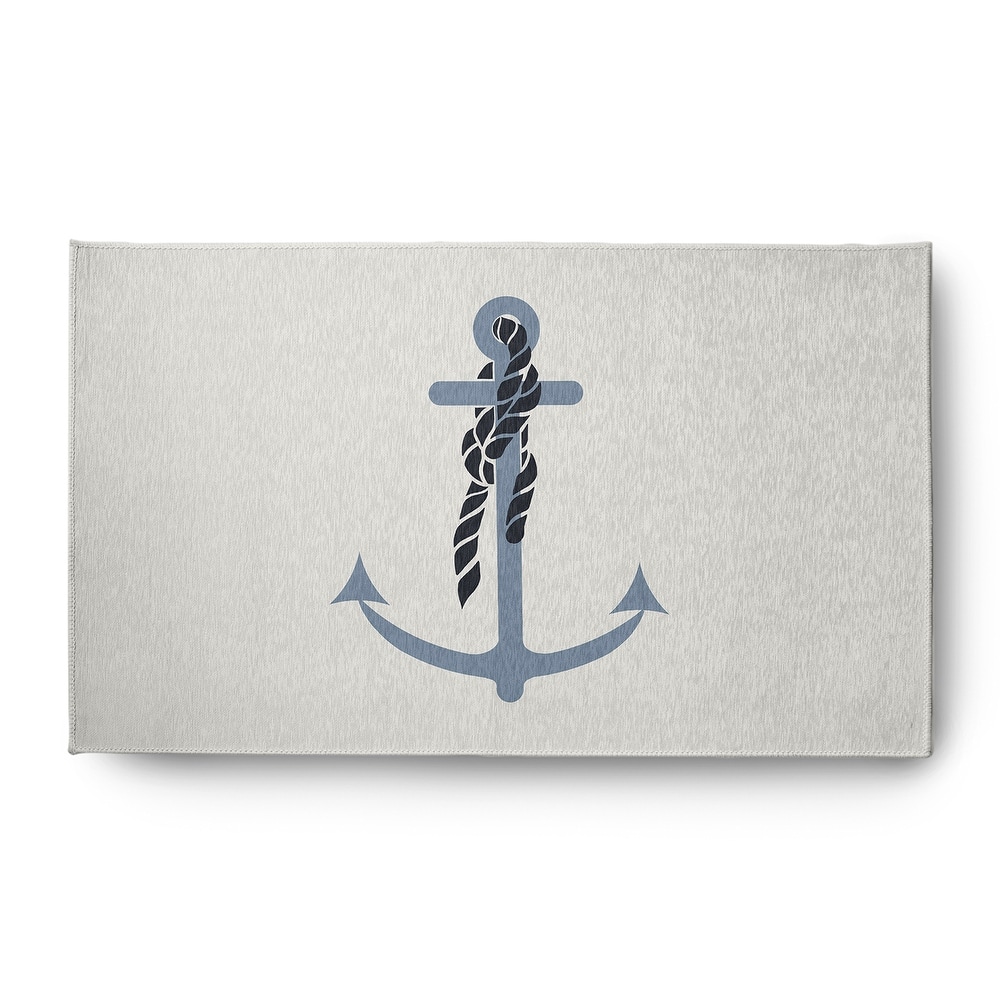 Anchor and Rope Nautical Indoor/Outdoor Rug
