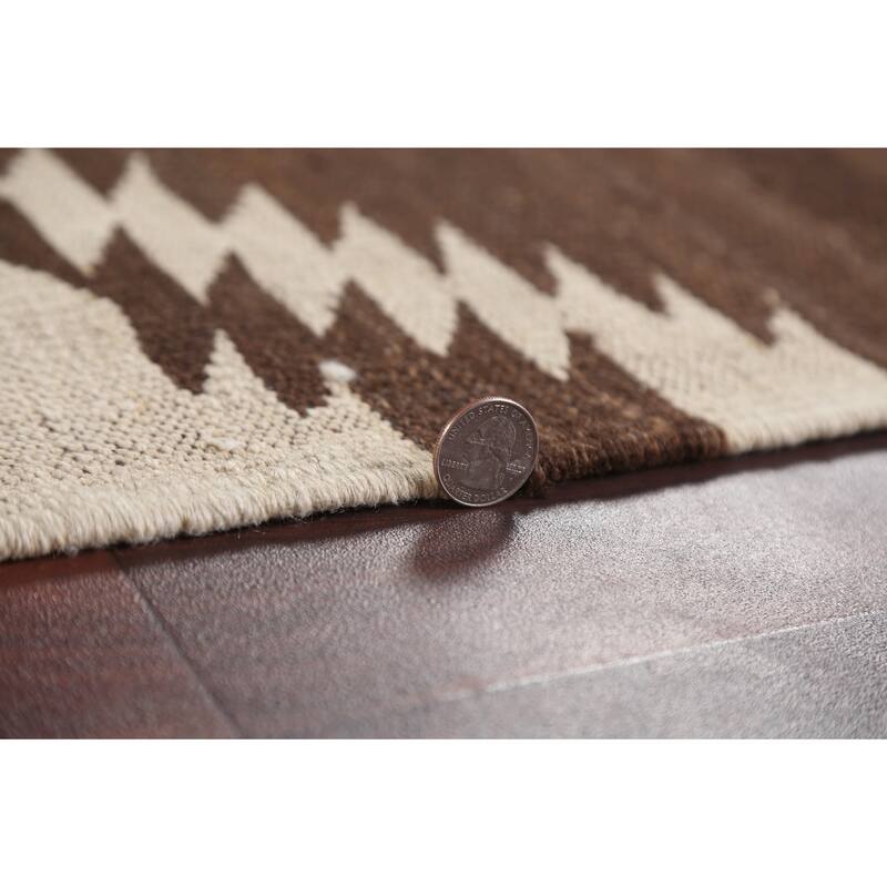 Natural Dye Kilim Geometric Tribal Oriental Area Rug Wool Hand-woven - 4'9" x 6'6"