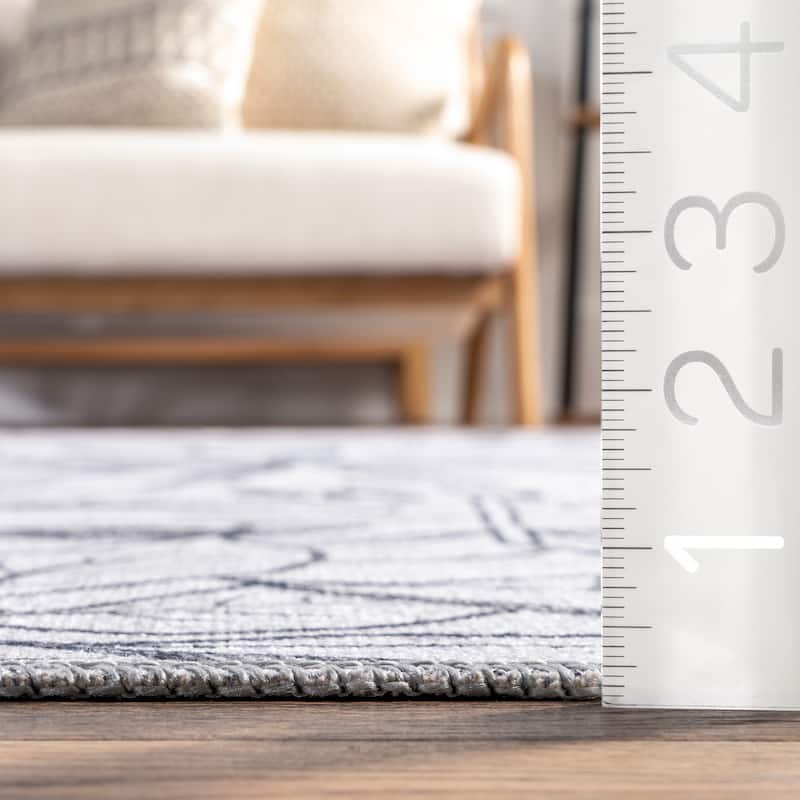 Nuloom Emilia SpinClean Tropical Machine Washable Reverisble Area Rug