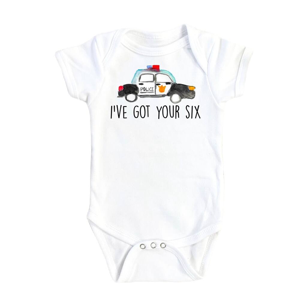 Police Your Six - Baby Boy Girl Clothes Infant Bodysuit Funny Cute Newborn