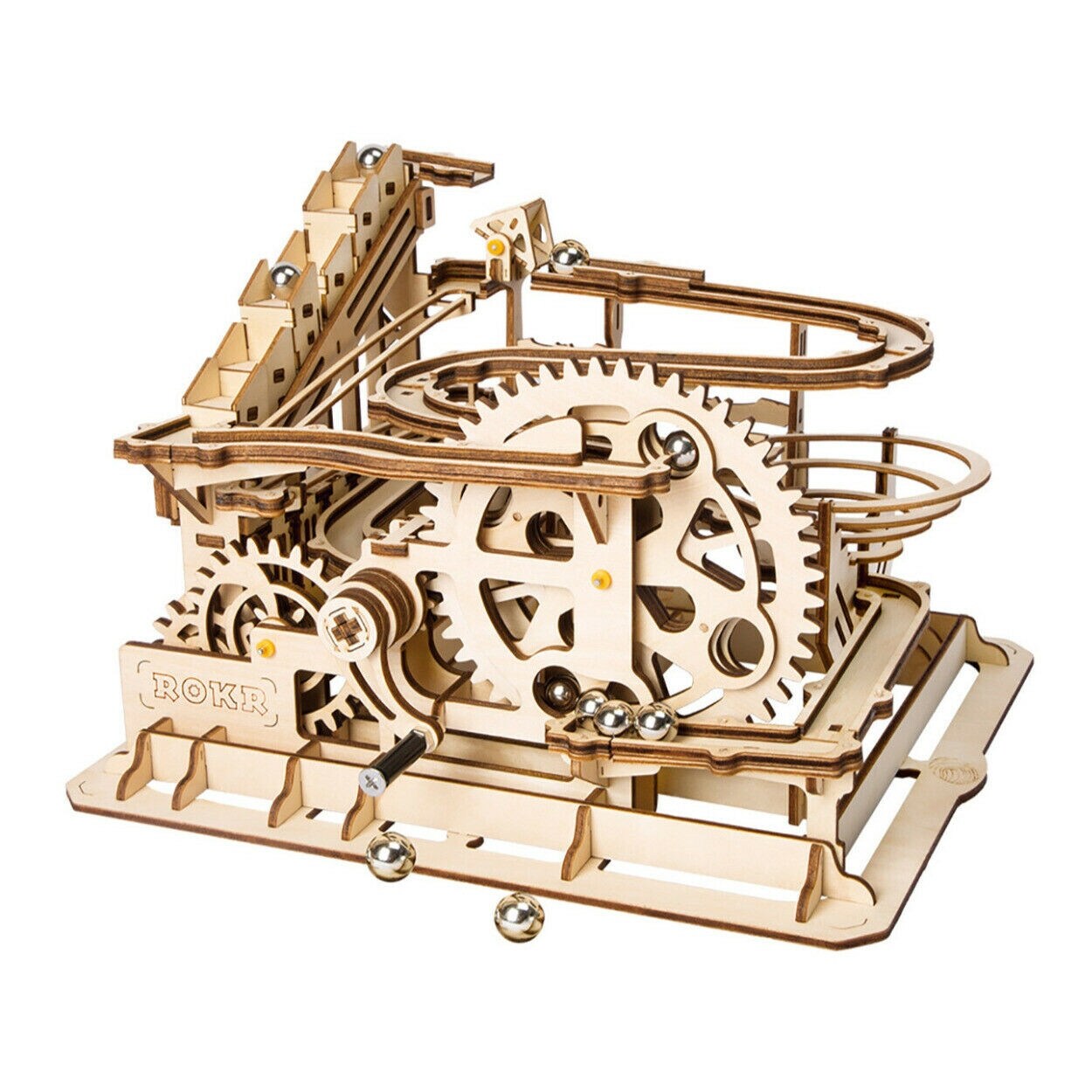 Shop Rokr Marble Run Wooden Model Kits 3d Puzzle Mechanical