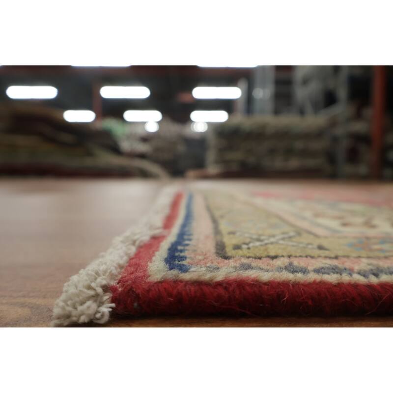 Hand Knotted Oriental 100% Wool Carpet Traditional Tribal Red Tabriz Area Rug - 4' 10'' X 3' 5''