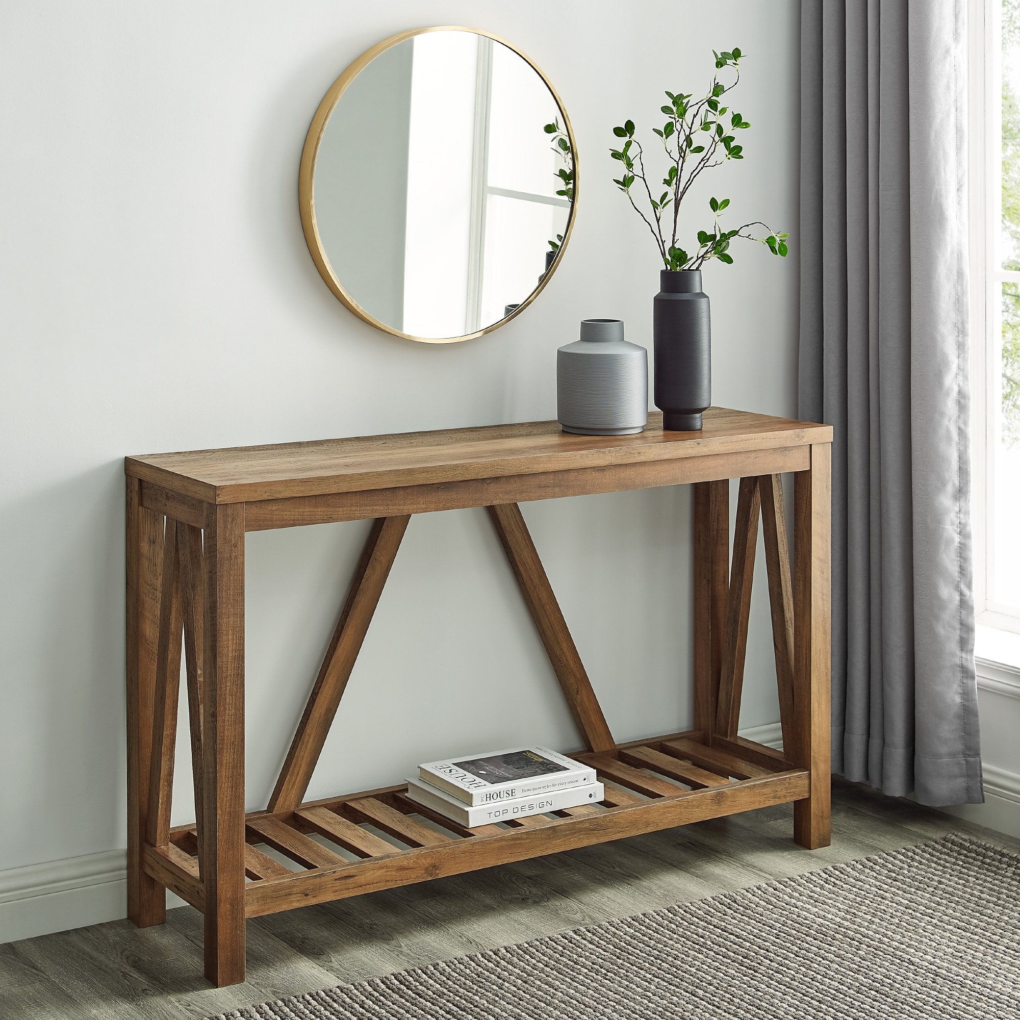 Walker Edison Paradise Hill A-Frame Entry Table