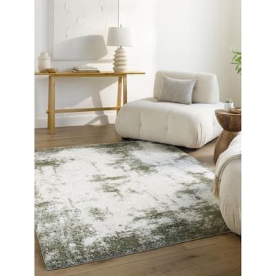 Livabliss Casual Cloudy Shag Abstract Area Rug