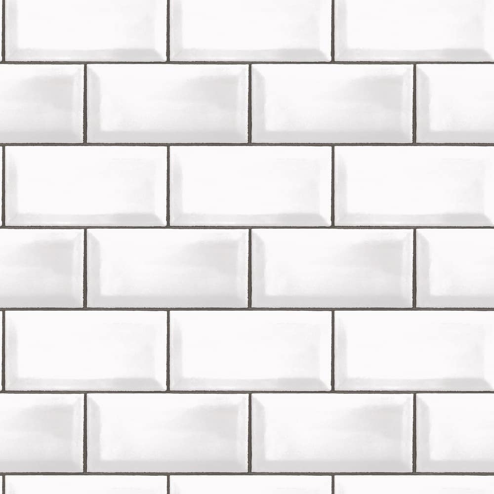 Galerie Wallcoverings Just Kitchens Metro Tile Vinyl on Non-woven Matte Wallpaper Roll