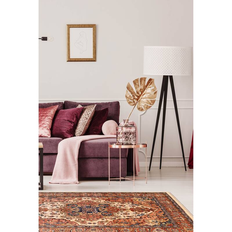 ECARPETGALLERY Hand-knotted Aryana Ivory Wool Rug - 5'7 x 7'10