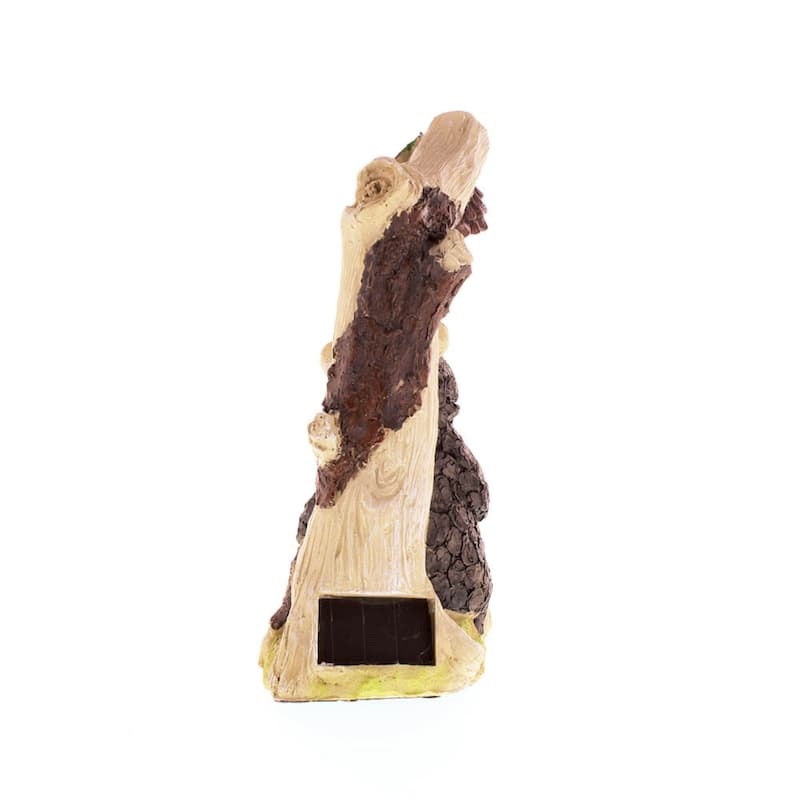 Bear Solar Powered Outdoor Garden Figurine - 9.75" - Black and Brown