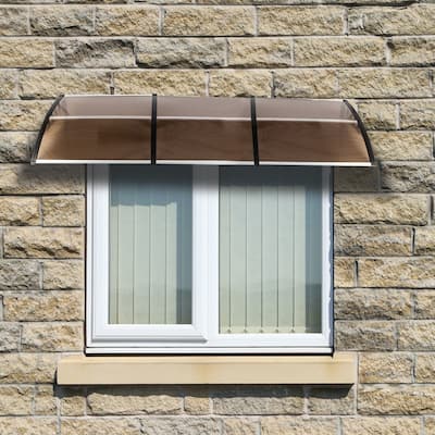 120"x 40" Window Awning Front Door Canopy Cover Yard Garden Outdoor
