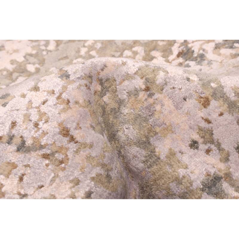 ECARPETGALLERY Hand-knotted Legacy Grey Silk, Wool Rug - 2'5 x 10'3